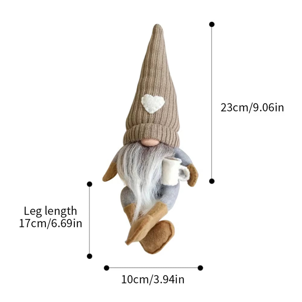Coffee Gnome Dolls Plush Knitted Love Faceless Doll Christmas Farmhouse Kitchen Coffee Bar Decorations