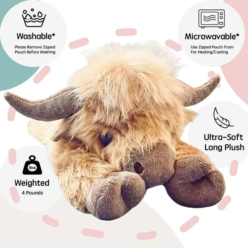 Highland Cow Plushie | Soft & Weighted